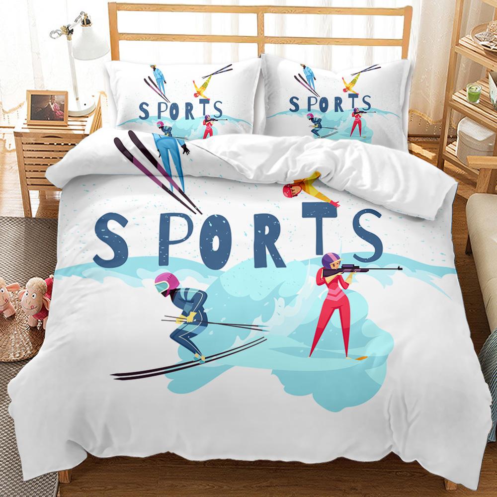 Luxury Duvet Cover and Pillowcase Digital Printing Star/moon/meteor Double Winter Quilt Cover Set Lantern Duvet Cover 1 Person