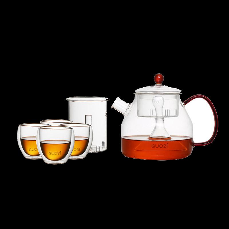 Floral Glass Tea Set