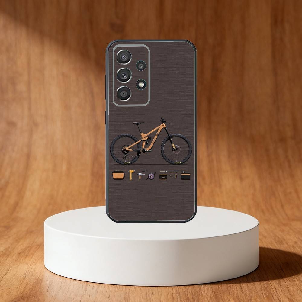 Mountain Bike Bicycle cool Phone Case For Samsung S25,S24,S21,S22,S23,S30,Ultra,S20,Plus,Fe,Note,10,9,5G Black Cover