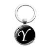 Time Stone Pendants Metal English Letters Alloy Key Ring Pendant Key Gift Promotion