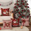 1 Stück Weihnachts-Kissenbezug, geeignet für Weihnachts-Heimdekoration, einseitiger Druck, ohne Kissenkern.