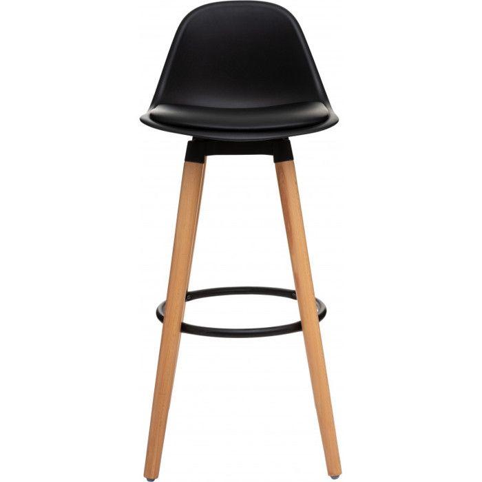Lot de 2 tabourets bar déco style scandinave "Maxon" Atmosphera - Noir
