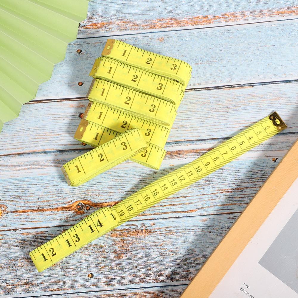 10Pcs Double Scale Soft Tape Measure Yellow Tailor Cloth Ruler For Weight Loss