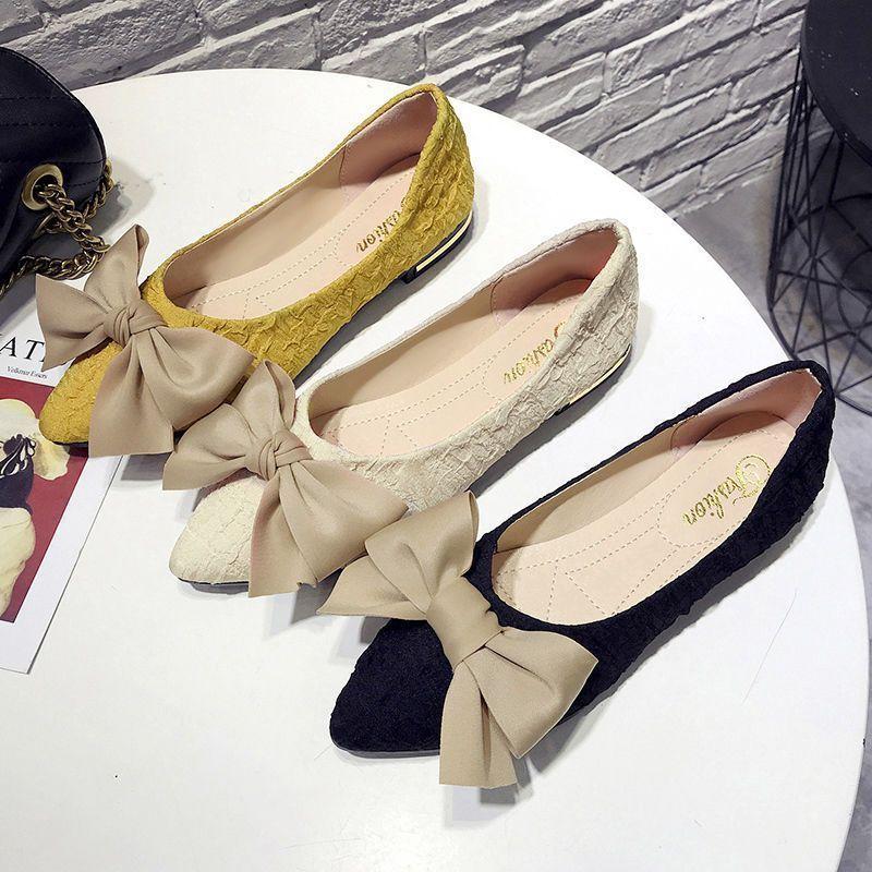Versatile Flat Bow Fairy Gentle Shoes 2025 Spring/summer New Pointed Toe Single Shoe Women