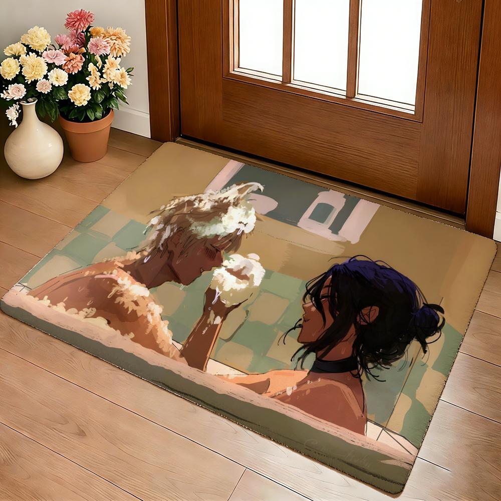 C-Chainsaw Man Fußmatte Gemütliche Flanell Weiche Dicke Rutschfeste Matte für Wohnzimmer Schlafzimmer Küche Dekor Teppiche