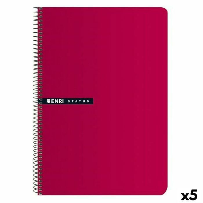 Cahier - ENRI - 100435746 - 70 Gr - Rouge - 5 Unités