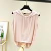 Spring Summer Women's Sleeveless Modal Vest Hooded Sweatshirt - Plus Size Slimming Loose Fit