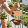 Vintage Bird Bath Feeder Rusty Iron Hanging Bird Feeder Automatic Feeding Station  Courtyard