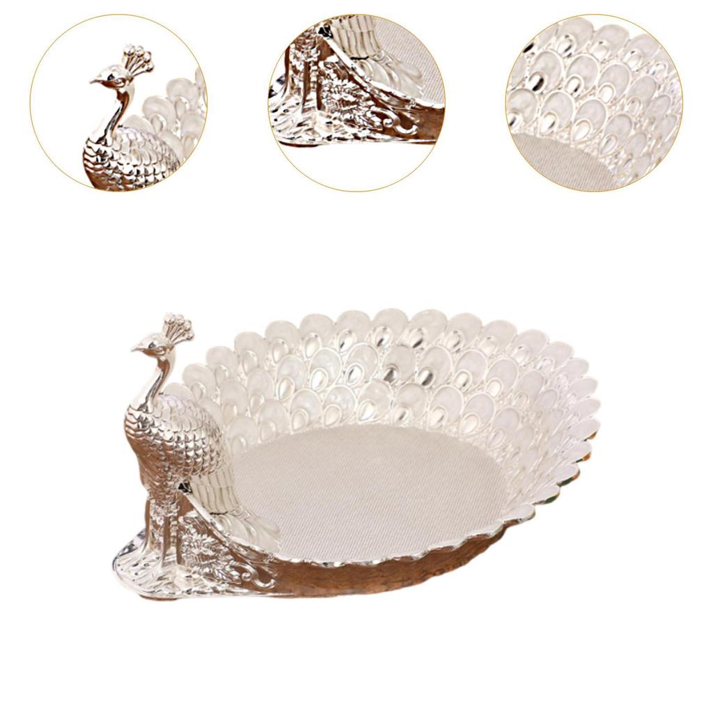 Fruit Serving Bowl Fruit Holder Peacock Shape Food Storage Container Sturdy
