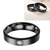 Pierścionek Prosty Wzór Słońca Stal Tytanowa Odporny na Blaknięcie Pierścionek na Palec Biżuteria Prezent dla Przyjaciół Czarny