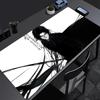 Tappetino Mouse Anime Ragazza Scura Accessori da Gioco Mousepad per Laptop Tappetino Mouse Antiscivolo Esteso Tastiera Gamer Tappetino da Scrivania Bianco e Nero