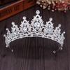 Kmvexo Vintage Gold Queen Princess Crowns  Crystal Diadem For Bridal Hair Accessories Bride Tiaras Headbands Tiara De Noiva