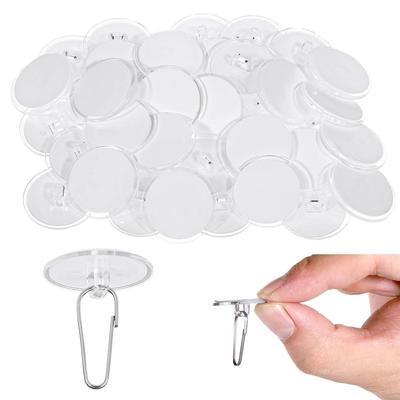 M-Modern-Clear Adhesive Ceiling Hooks 50 Pcs For Hanging No-Drill Sticky Birthday Hook Damage-Free