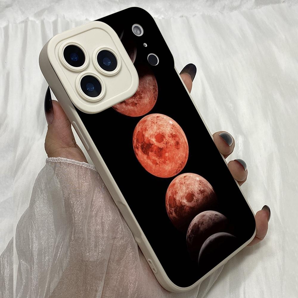 M453 Cute space astronaut moon Art Angel Eyes Soft Phone Cases for iPhone Samsung Galaxy Xiaomi Rdemi Huawei Honor Infinix Realme OPPO All Model Case