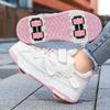 Scarpe per Bambini/Bambine Taglia 29-40 con Quattro Ruote Sportive Pattini a Rotelle Scarpe da Pattinaggio Rimovibili Scarpe da Pattinaggio a Rotelle Scarpe da Pattinaggio per Ragazza