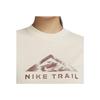 Nike Dri-FIT Trail Letter Print Crew Neck Short Sleeve T-Shirt Women Tops Sand-Drift DX7897-126