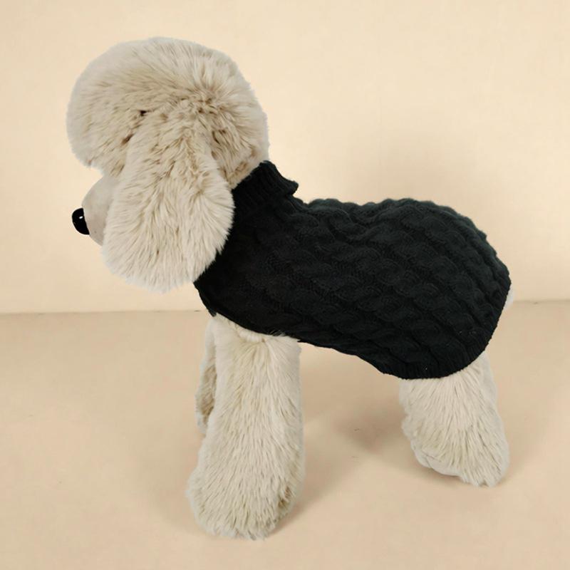 Cozy Autumn-Winter Solid Color Sweater for Small Dogs and Puppies