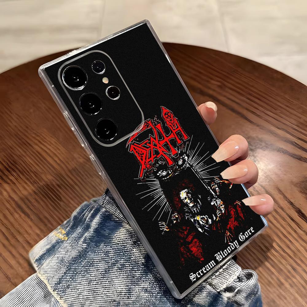 D-Deaths Mental Rock Band Anime Phone Case For Samsung S26 S25 S24 Ultra S23 Fe S22 S20 S21 Plus Plus 5G Fe Transparent Cover