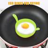 Krujecnt Silicone Egg Mold, Fried Egg Cooker Ring, Reusable Egg Shaper, Round Non-Stick Food-Grade Silicone Griddle Cooking Shaper for Breakfast Sandw
