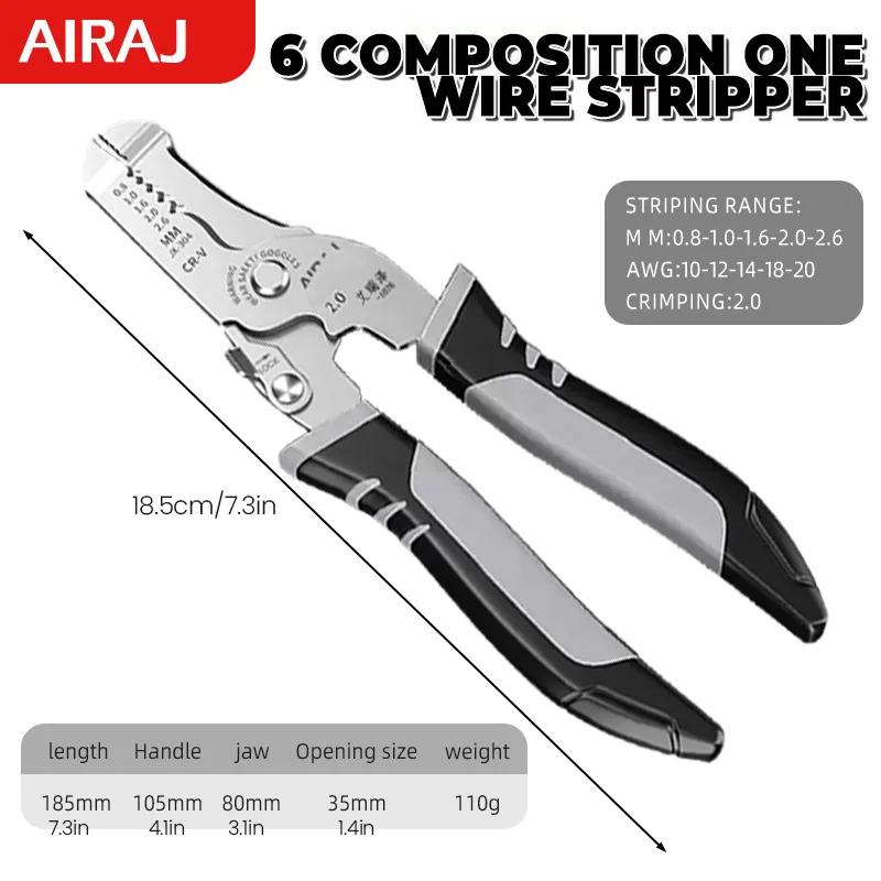 Стриппер, Кусачки для снятия изоляции, Специальные кусачки для электриков, Многофункциональные ручные клещи для зачистки, обрезки и обжима проводов