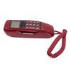 Wall Corded Telephone Caller ID Support Call Back Prevent Slip Landline Phone for Home Hotel Red