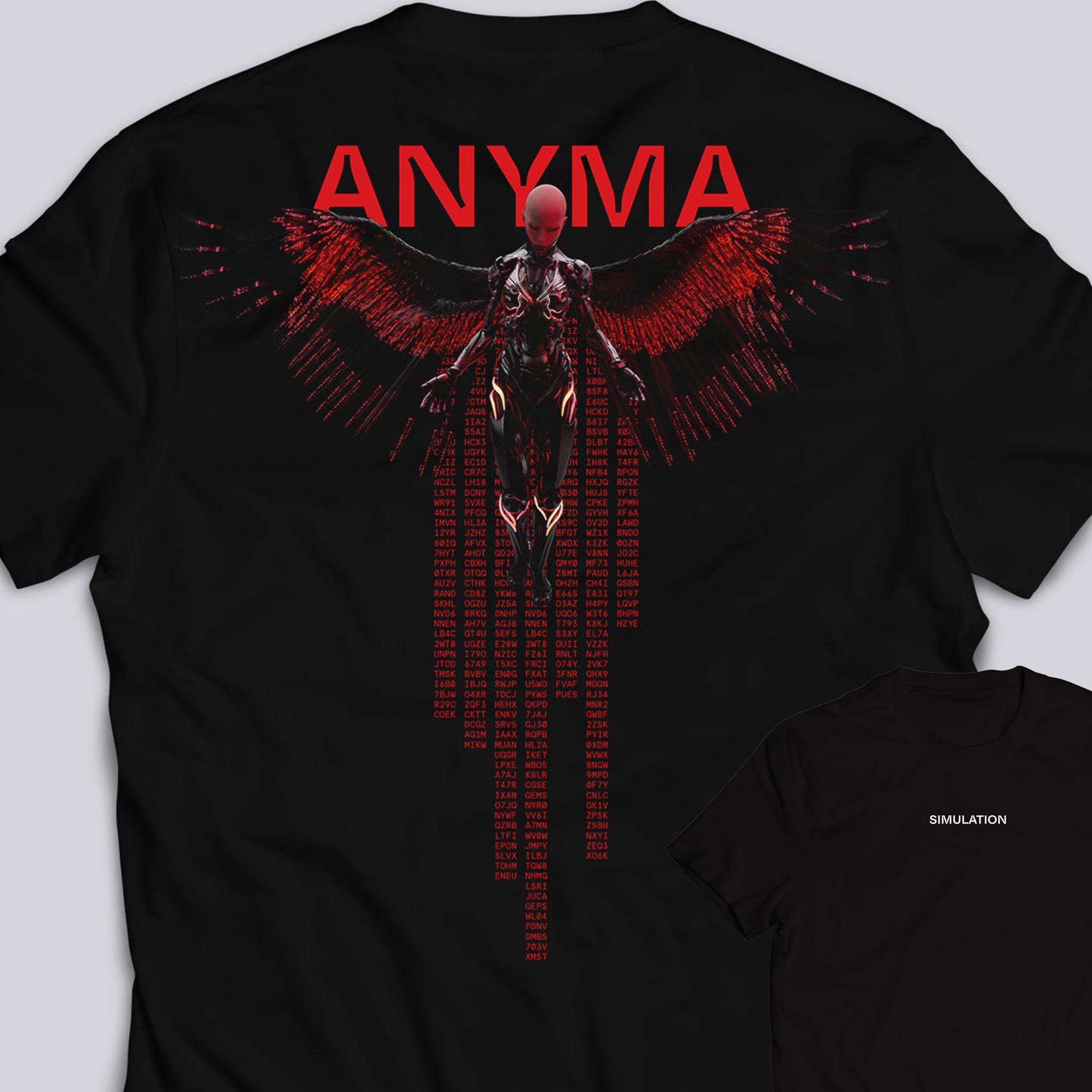 

Anyma ADAM X Футболка Мужские футболки Круглый вырез Влагоотводящая Повседневная Спортивная 100% Хлопок Свободная Унисекс Футболка Оверсайз Графические Футболки S