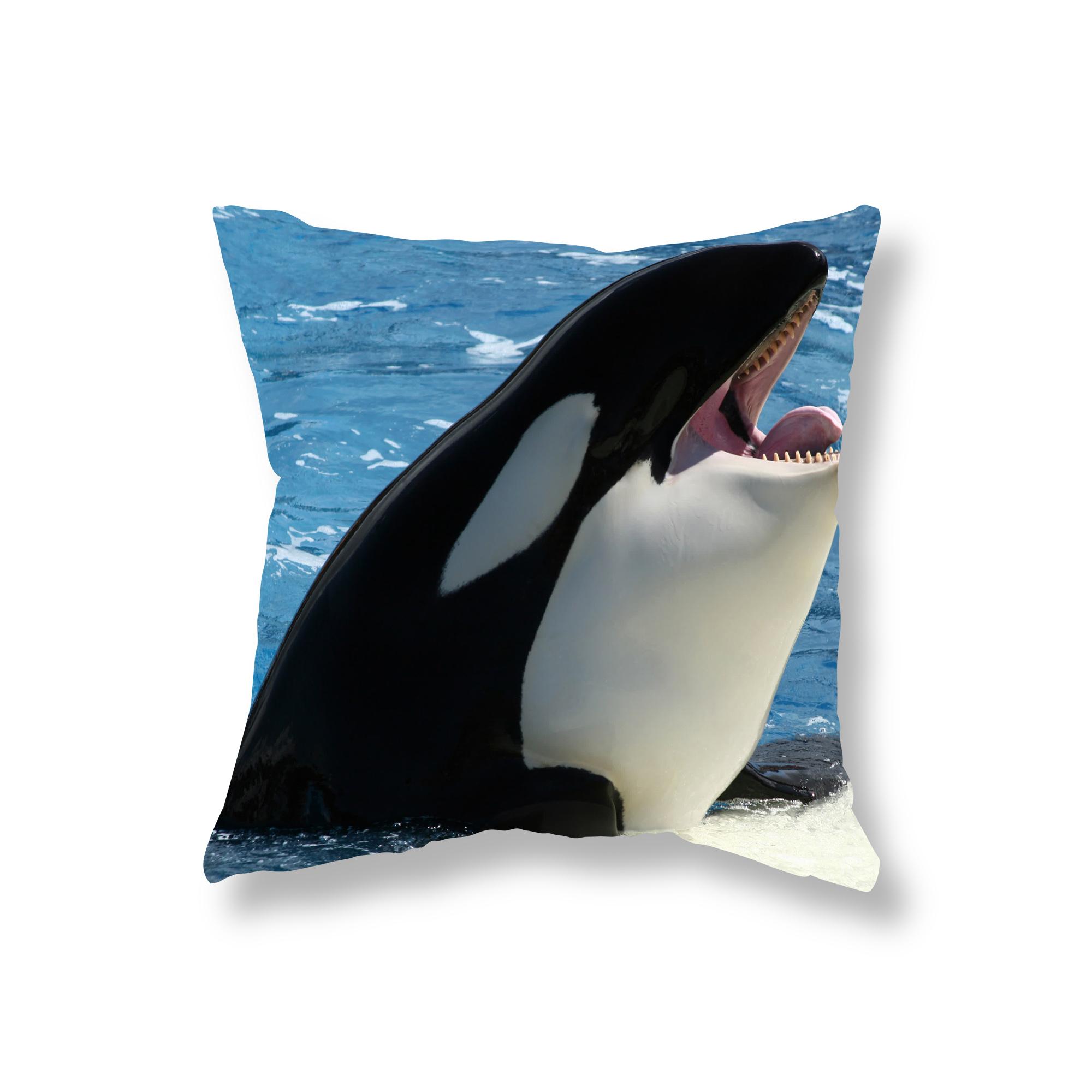 

Милая наволочка с китом и косаткой, украшение для дивана, прикроватная тумбочка для офисного игрового стула, чехол для подушки, домашний декор, наволочка 45x45 см 40x40cm