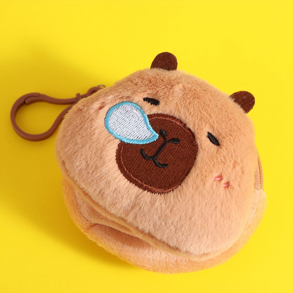 Bag Pendant Capybara Plush Purse Bag Zipper Capibara Earphone Case  Travel