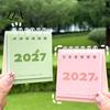 Functional Workstation Memo Pad Mini Desk Calendar 2027, Jan. 2027 to Dec. Standing Flip Small Desktop Time Management Tool Calendar, 12 Monthly