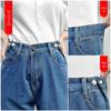 Waist-Cinching Pin: Adjustable Brooch with Pearl Button for Slimming and Anti-Exposure