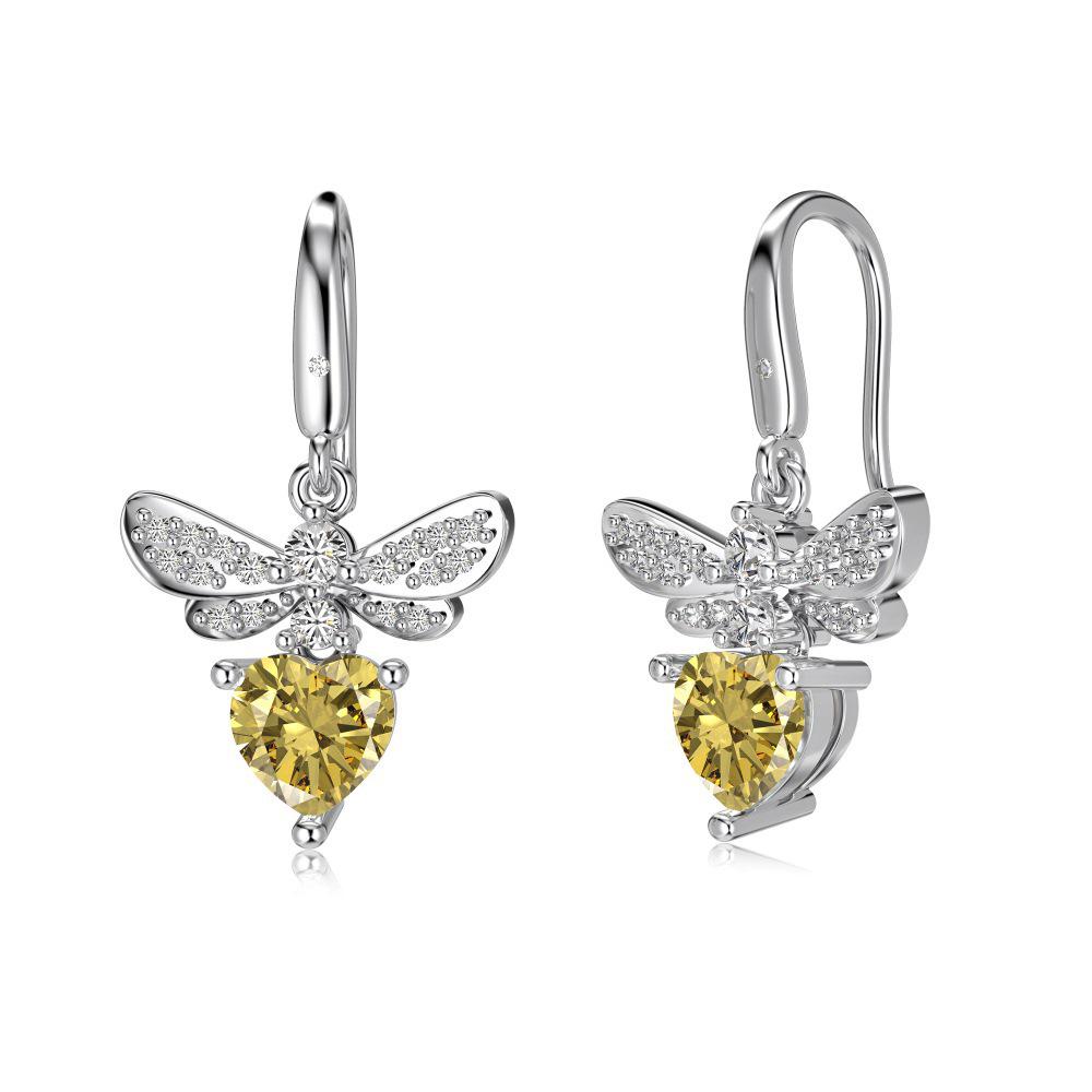 Niche Design Women's S925 Sterling Silver Zircon Hoop Earrings - Christmas Edition