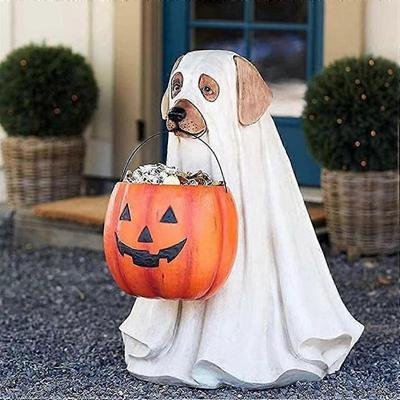 Porte-bonbons Chien Fantôme, Bol à bonbons Chien Halloween, Porte-bonbons Chien moins