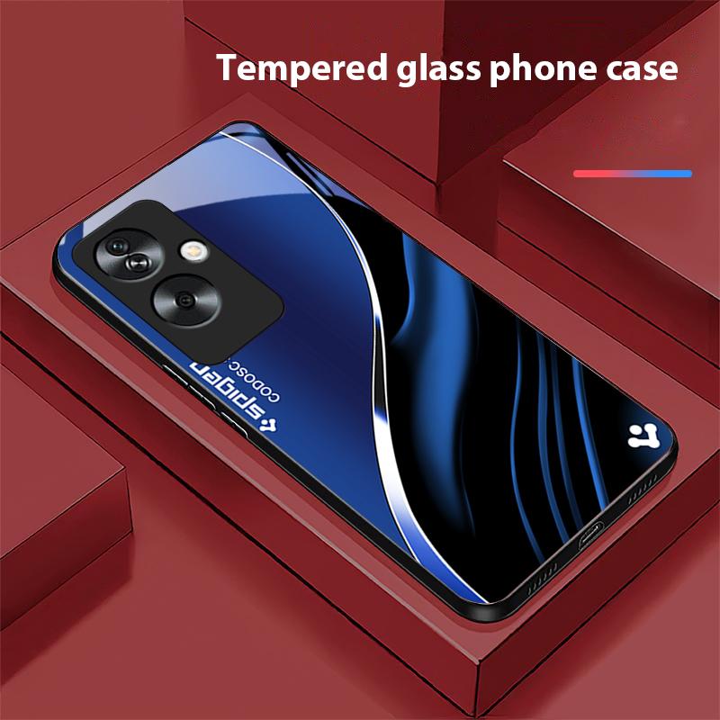 

Глубокий синий чехол для телефона Oppo A79 5G 58 78 74 60 4G Reno 11F Realme GT 6 11 Note 50 10 C55 X2 Закаленное стекло Черный чехол для телефона For OPPO A60 4G