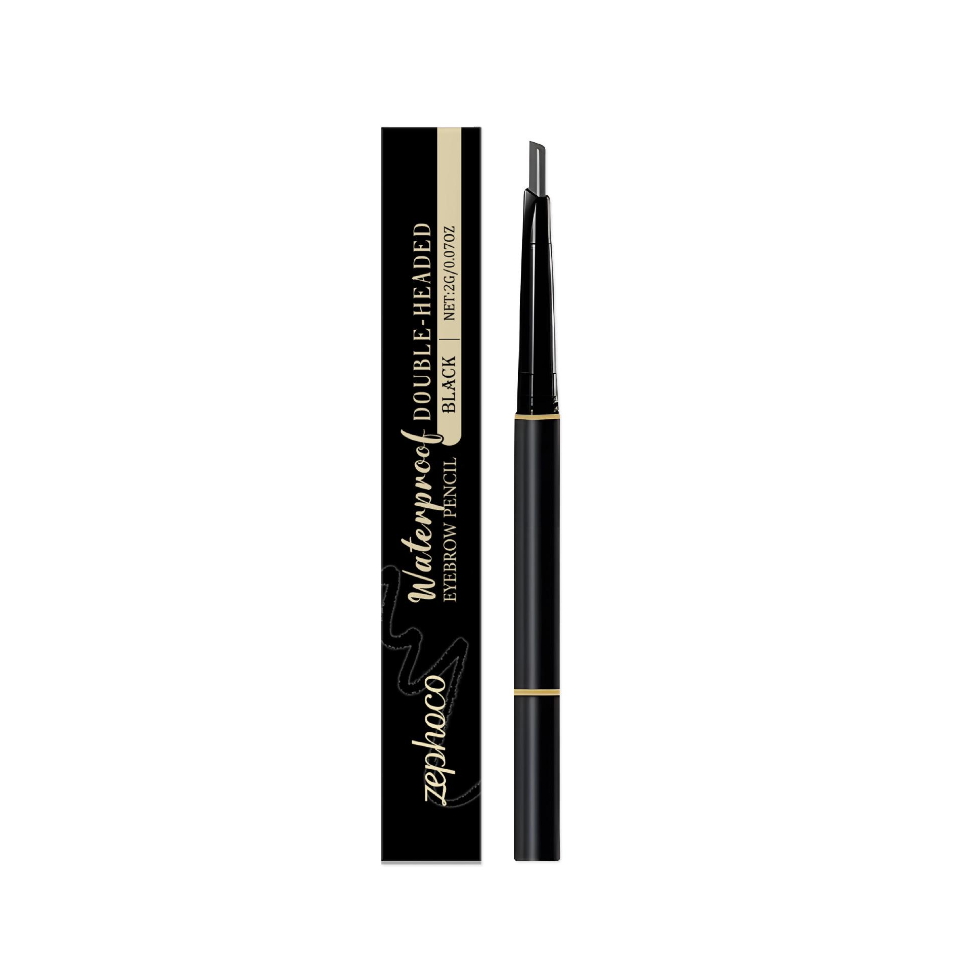 

Zephoco Double-Ended Smudge-Proof Eyebrow Pencil – Natural Color Payoff for a Flawless Commute and Date-Ready Look. 2g (For export only, not for domestic sale) чорний