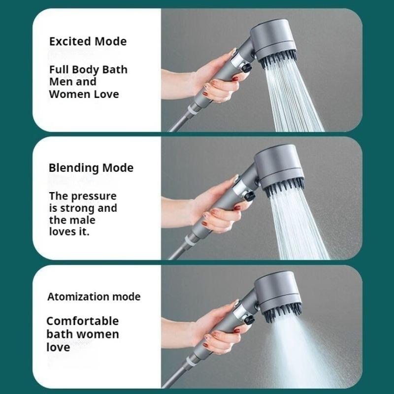Modern Concise High Pressure Filter Shower Head Brush Rain Faucet Bathroom Accessories for Home Indoor Decoration Shower Head