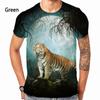 Tiger 3D T-shirt Men's Women's Summer Fashion Casual Short Sleeve Animal Print Shirt Top