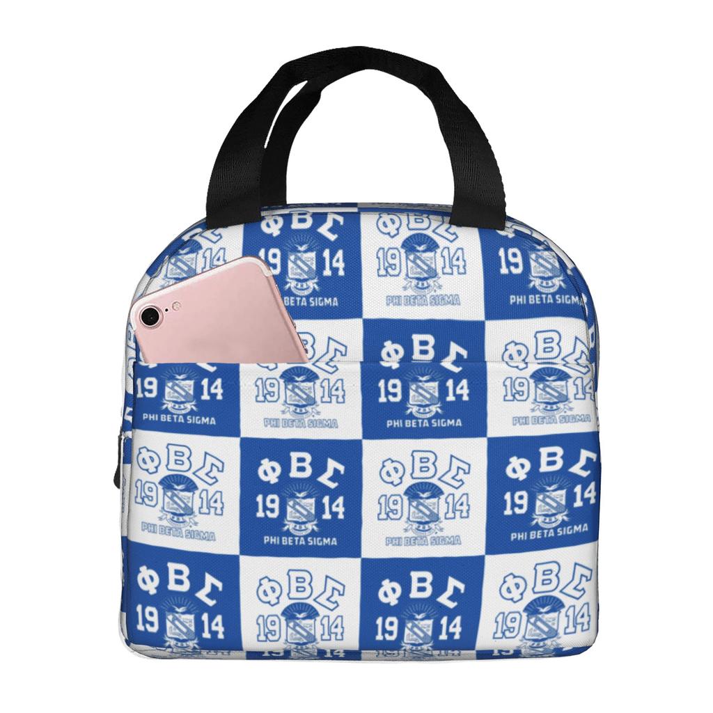 Beta Sigma Phi Fraternity Cute Pencil Case Girls Boys Large Capacity Checkered Plaid 1914 Pencil Bag School Accessories