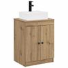 Bathroom Furniture Set Artisan Oak Engineered Wood