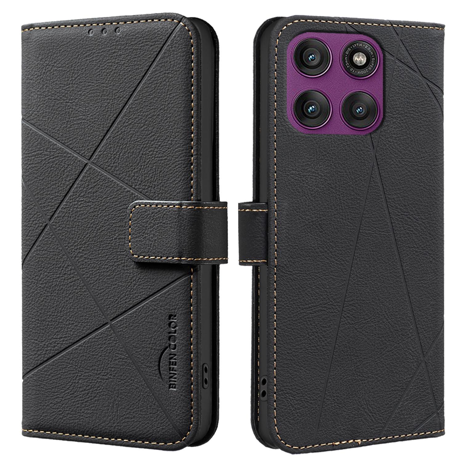 

BINFEN COLOR BF35 Для телефону Motorola Edge 60 Pro 5G Чохол-гаманець Геометричний тиснений Шкіряний чохол з блокуванням RFID D