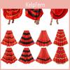 Skirt Dance Flamenco Womens Tiered Ruffles Wide Hem Ballroom Performance Costume Carnival Stage Skirt Spanish Design