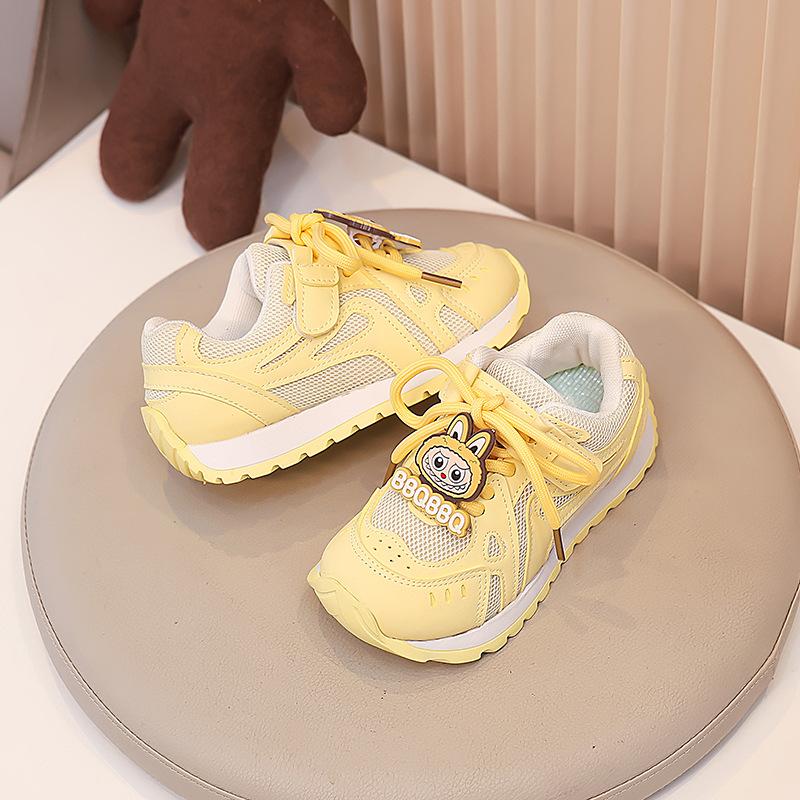 

Детские сетчатые кроссовки Легкие кроссовки для пап для девочек Легкая обувь на мягкой подошве для повседневной носки 35 жёлтый