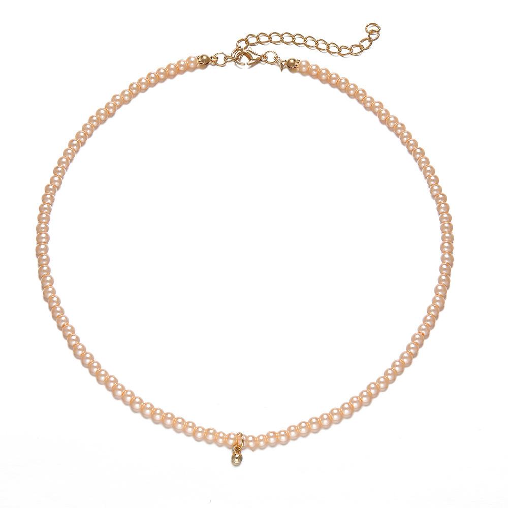 YWZIXLN Trend Elegant Jewelry Wedding Big Pearl Necklace For Women White Imitation Pearl Choker Necklace N0179