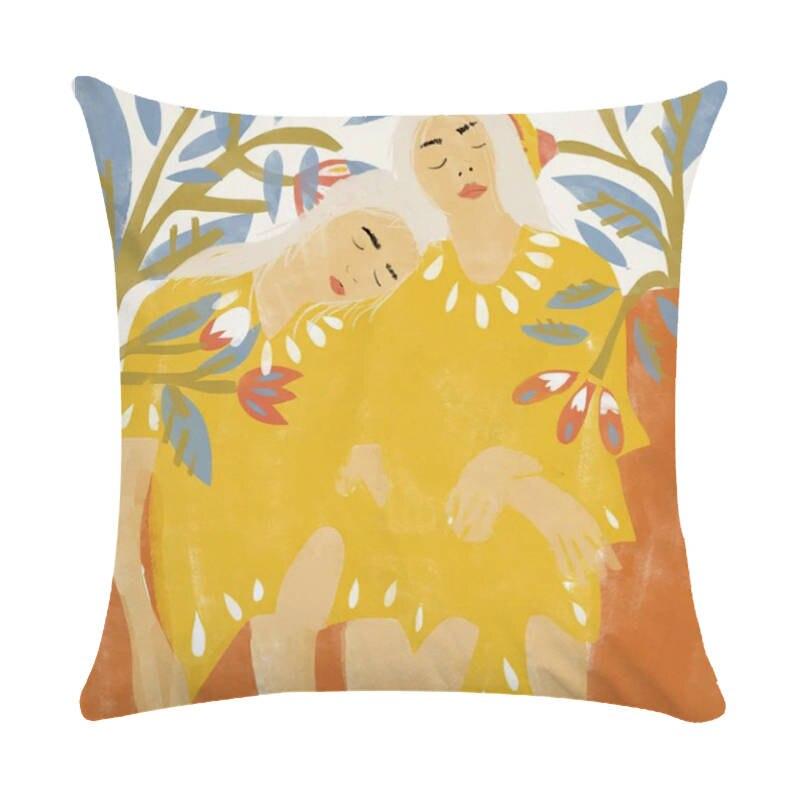 yellow textured throw pillow