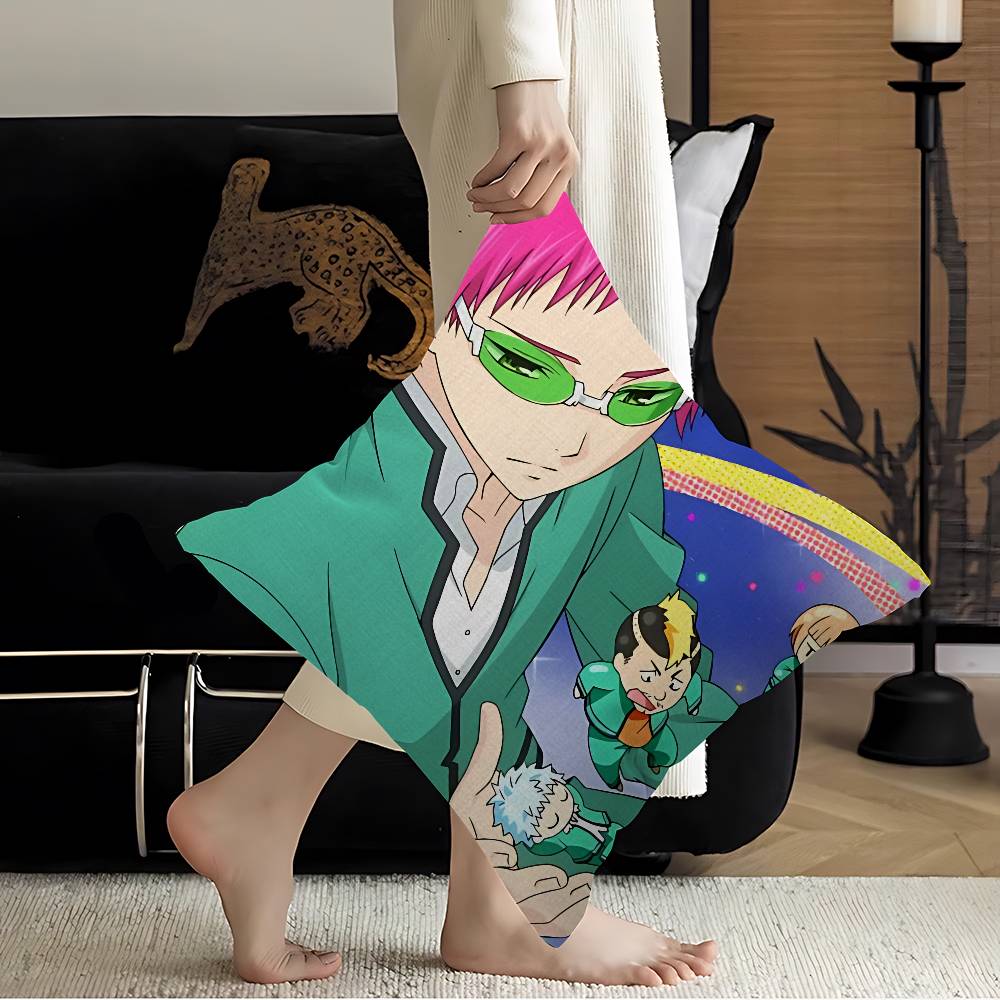 Saiki K Japanese Anime Office Cushion Pillowcase Car Cushion CoverXCM Lumbar Pillowcase Sofa Pillowcover
