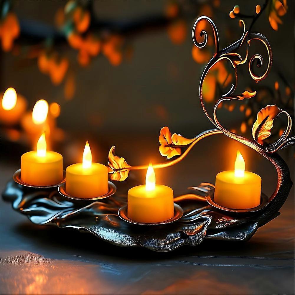Rechargeable Tea Lights Candles 12pcs Flameless Flickering Candles with Remote Control Timer & Charging Base, Decoration
