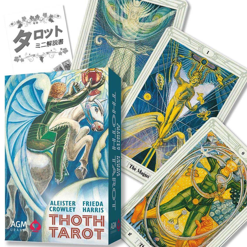 Thoth Tarot Deluxe by Aleister Tarot Reading Japanese Instruction Manual Authentic Tarot 78 Cards Crowley, Instructions, Included, Cards,