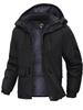 Peakwell Mountain and with Detachable Perfect for and Outdoor Activities Men's Parka, Multifunctional, Fleece-Lined, Zippered, Windproof,