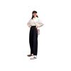 Anta Comfortable Casual Loose High-Waisted Fleece Simple Straight Leg Knitted Sports Pants Women pants Basic-Black 962447305-1