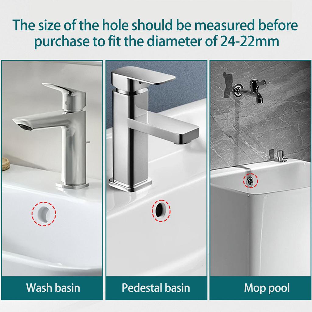 Set of 3 Sturdy ABS Materials Sink Overflows Covers for Home And Hotel Bathrooms Elegant Color Quick Installation