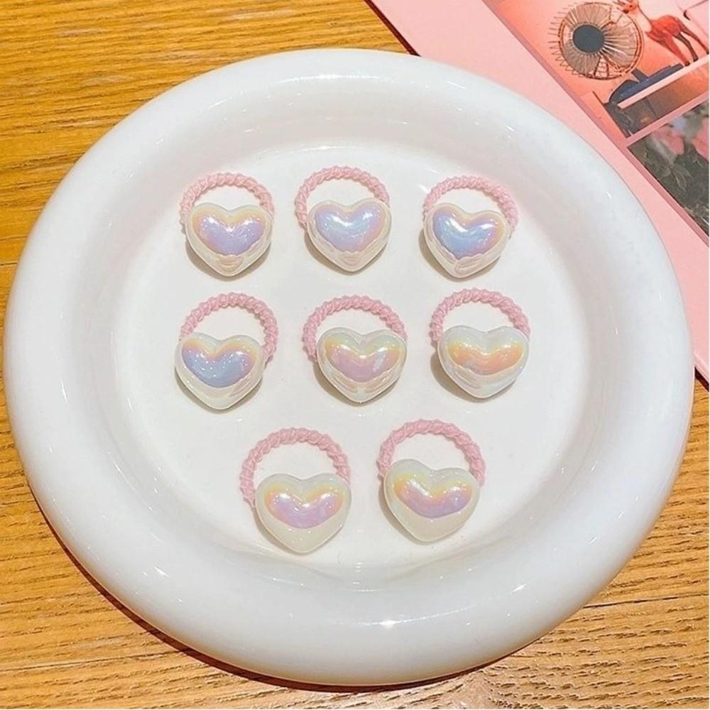 10pcs Star Heart Love Heart Star Hair Ties Headwear Kids Hair Ropes Cute Elastic Rubber Band  Baby